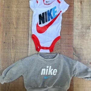 Nike Infant Onesie with Red Trim